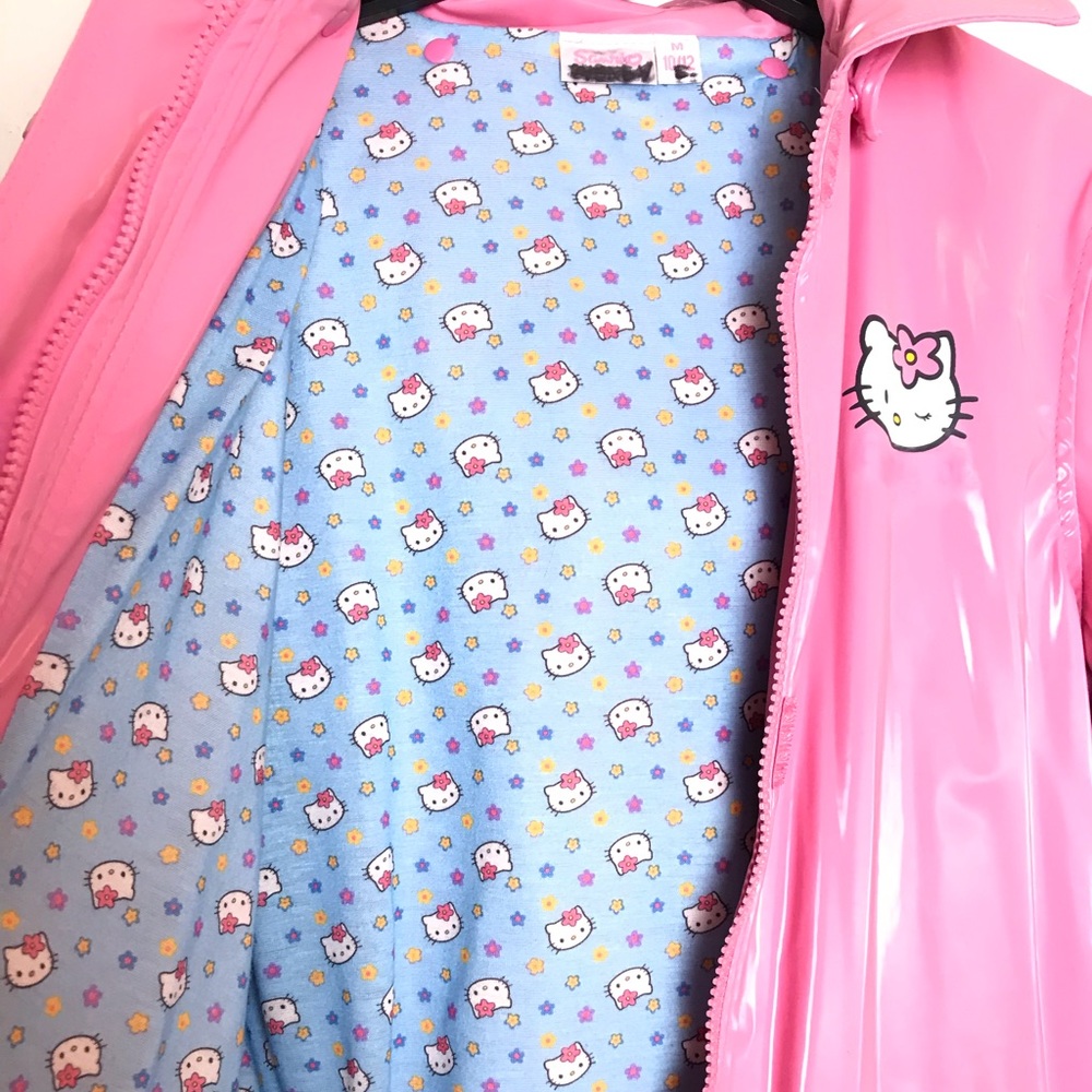 💕Sanrio Hello kitty print pink  girls rain coat💕 - Picture 5 of 8